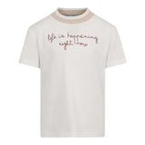 Eleventy T-Shirt Bicolore con Stampa Bianco per Bambino EX8P31X BIANCO ELEVENTY 