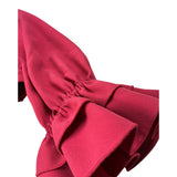 Elisabetta Franchi Top tinta unita con Manica Rouches Fragola per Bambina EFAB108 FRAGOLA ELISABETTA FRANCHI 