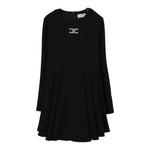 Elisabetta Franchi Abito Manica Lunga tinta unita Nero per Bambina EFAB629X NERO ELISABETTA FRANCHI 