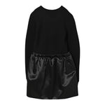 Elisabetta Franchi Abito Manica Lunga tinta unita con Logo Nero per Bambina EFAB632 NERO ELISABETTA FRANCHI 