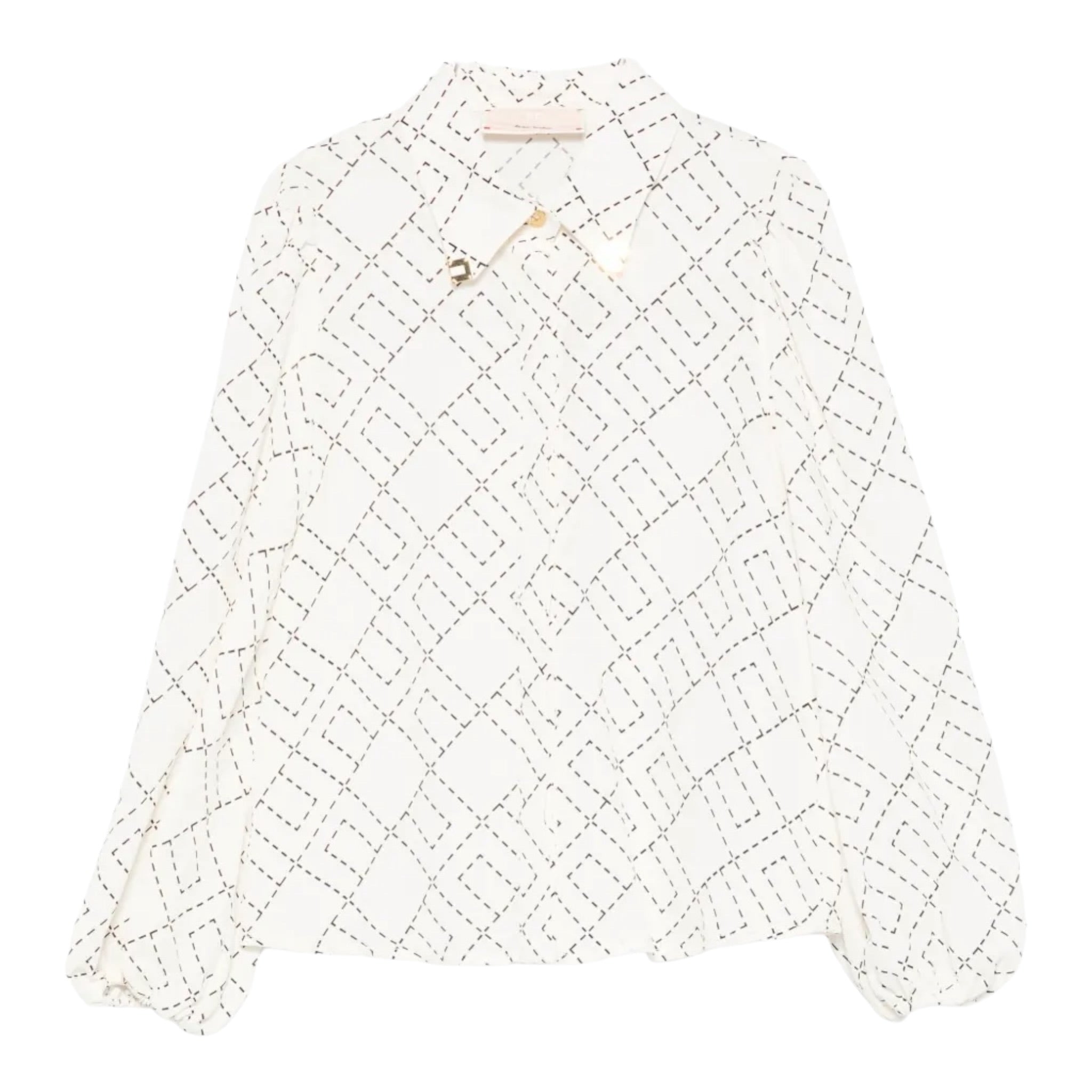 Elisabetta Franchi Camicia tinta unita Logata Panna per Bambina EFCA258 PANNA ELISABETTA FRANCHI 
