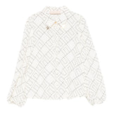 Elisabetta Franchi Camicia Manica Lunga tinta unita con Stampe Panna per Bambina EFCA267 PANNA ELISABETTA FRANCHI 