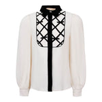 Elisabetta Franchi Camicia Manica Lunga tinta unita Panna per Bambina EFCA269 PANNA ELISABETTA FRANCHI 