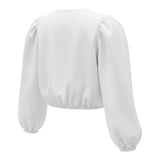 Elisabetta Franchi Camicia tinta unita con Bottoni Bianco per Bambina EFCA275 BIANCO ELISABETTA FRANCHI 