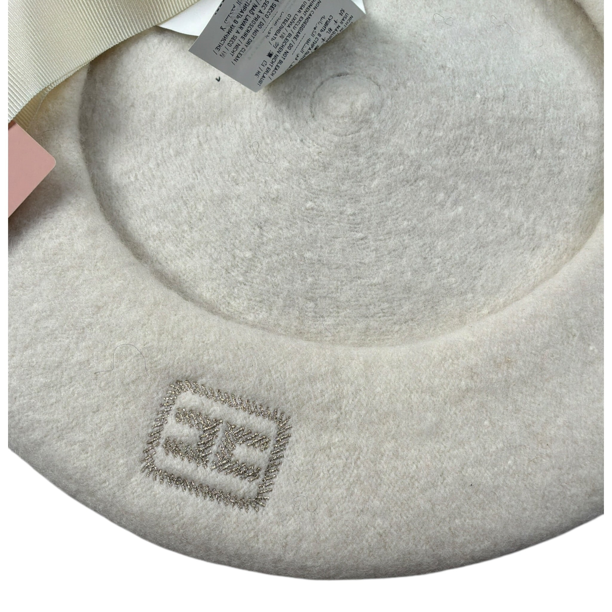 Elisabetta Franchi Cappello tinta unita con Logo Panna per Bambina EFCP028 PANNA ELISABETTA FRANCHI 