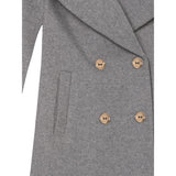 Elisabetta Franchi Mantella tinta unita Doppiopetto Grigio per Bambina EFCT003 GRIGIO ELISABETTA FRANCHI 