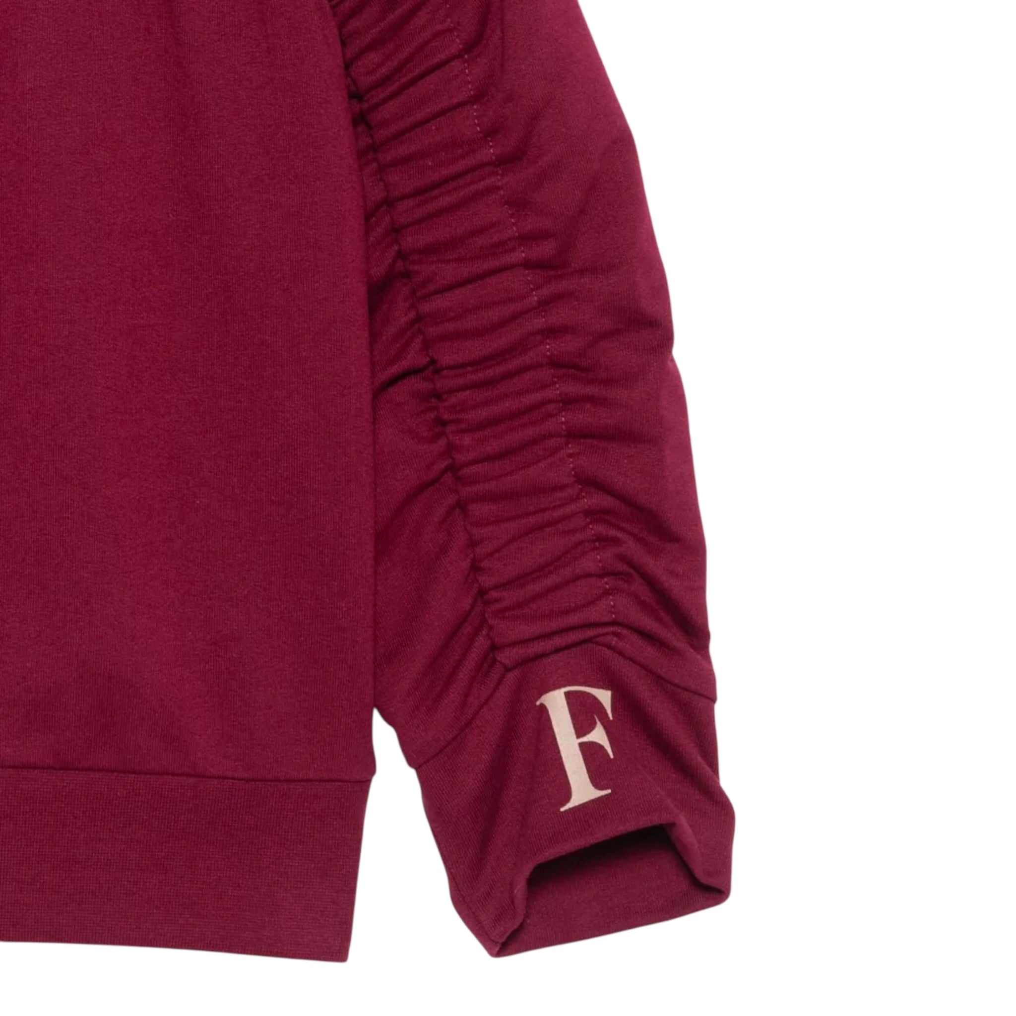 Elisabetta Franchi Felpa Chiusa Girocollo tinta unita Bordeaux per Bambina EFFE159 BORDEAUX ELISABETTA FRANCHI 