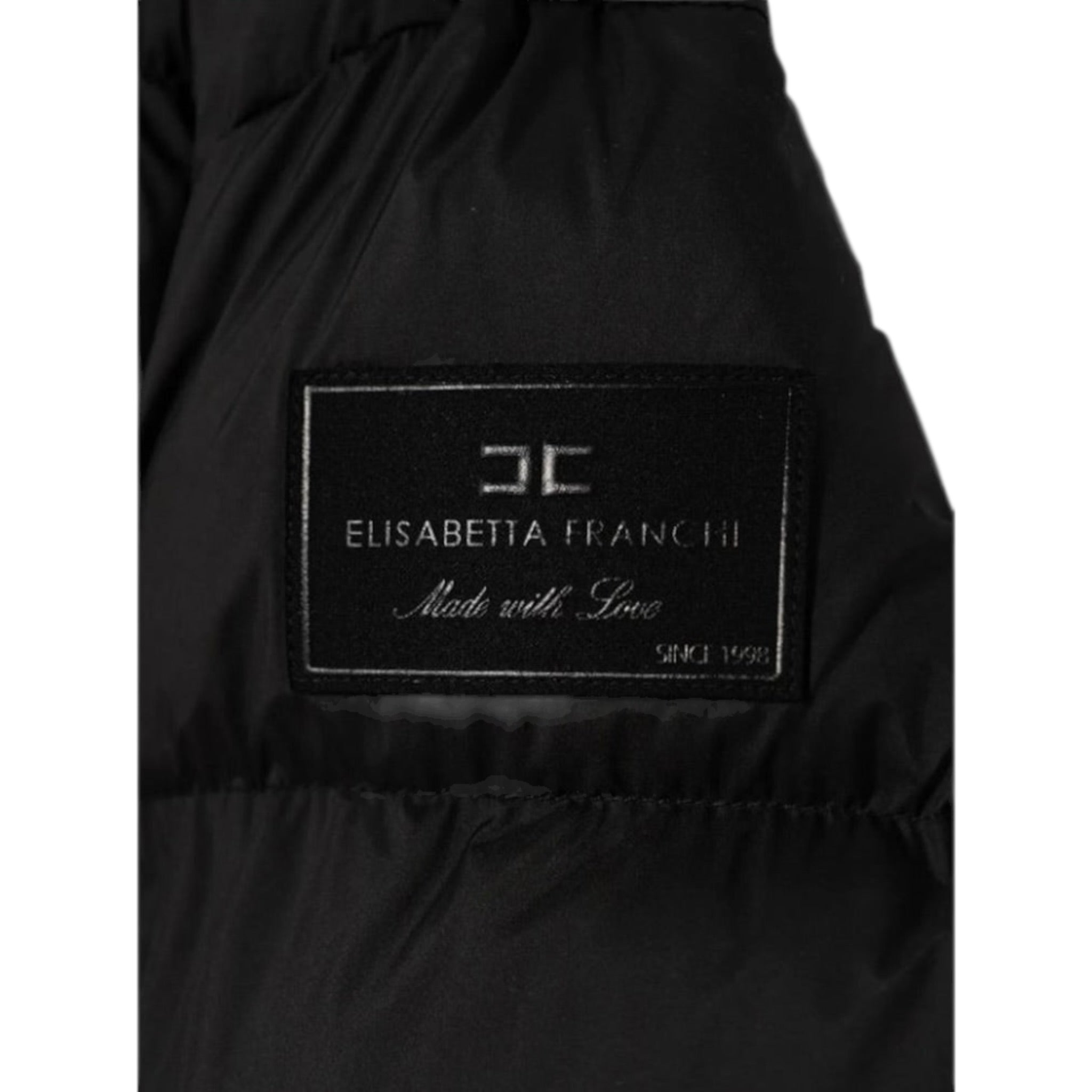 Elisabetta Franchi Giubbino tinta unita con Logo Nero per Bambina EFGB131 NERO ELISABETTA FRANCHI 