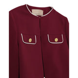 Elisabetta Franchi Giacca tinta unita con Bottoni In Contrasto Bordeaux per Bambina EFGC071 BORDEAUX ELISABETTA FRANCHI 