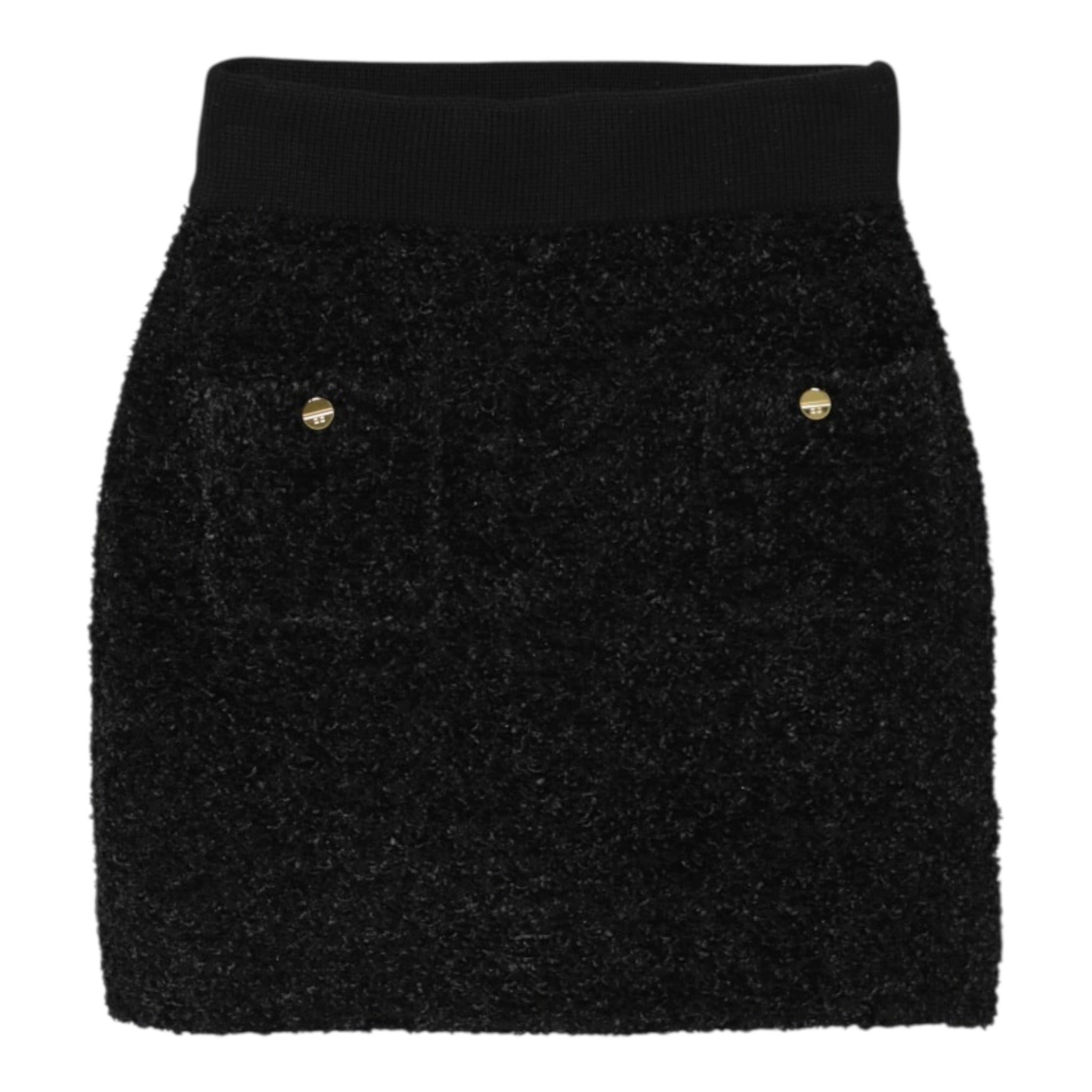 Elisabetta Franchi Gonna tinta unita con Elastico In Vita Nero per Bambina EFGO195 NERO ELISABETTA FRANCHI 