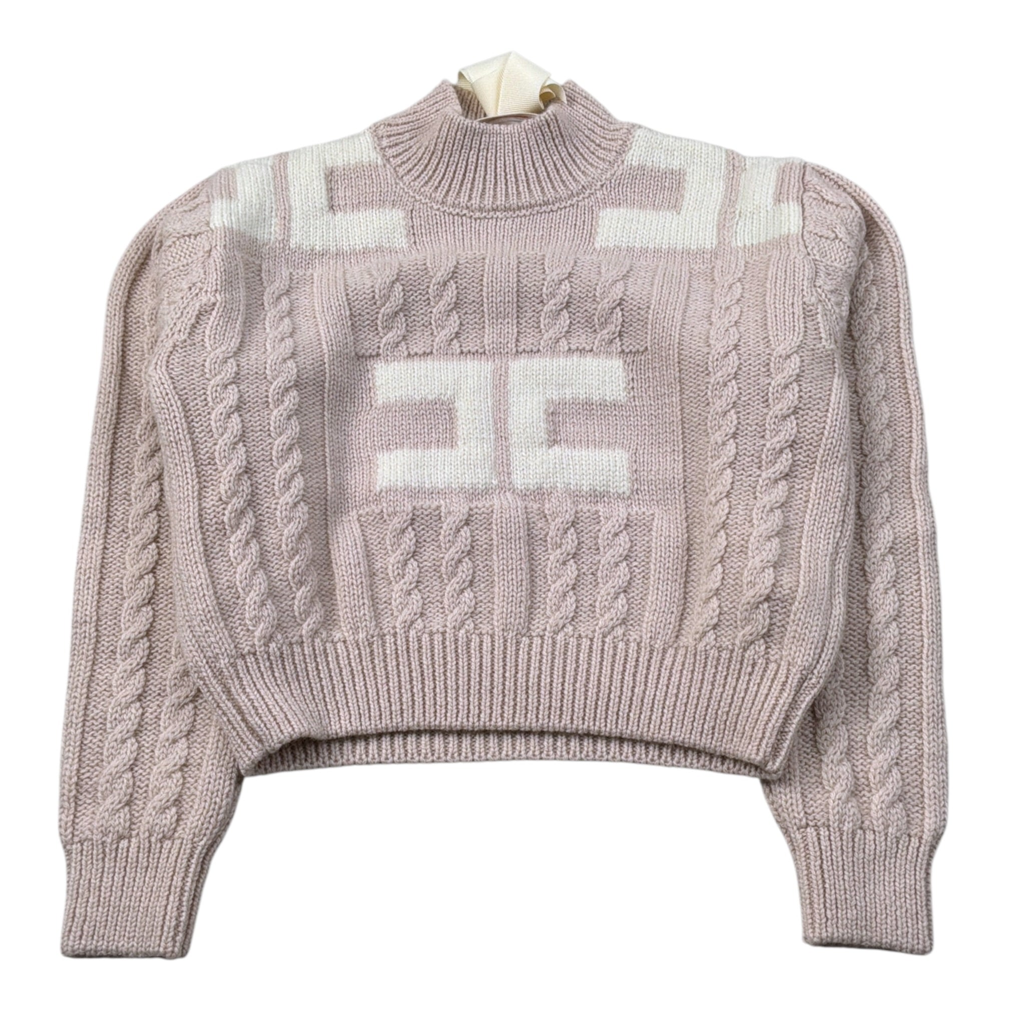 Elisabetta Franchi Maglia Mezzo Collo tinta unita Rosa per Bambina EFMA171XX ROSA ELISABETTA FRANCHI 