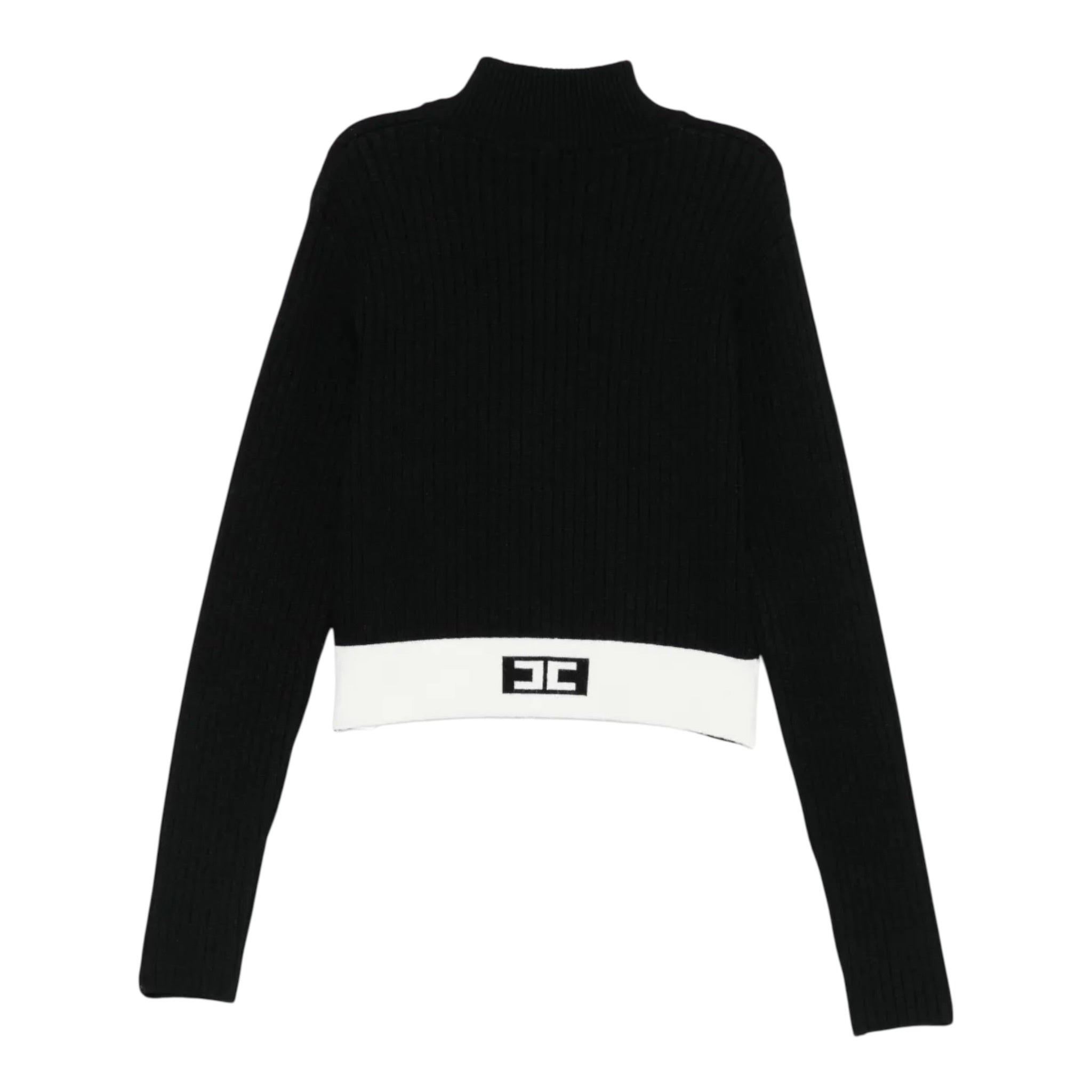 Elisabetta Franchi Maglia Mezzo Collo tinta unita Nero per Bambina EFMA173X NERO ELISABETTA FRANCHI 