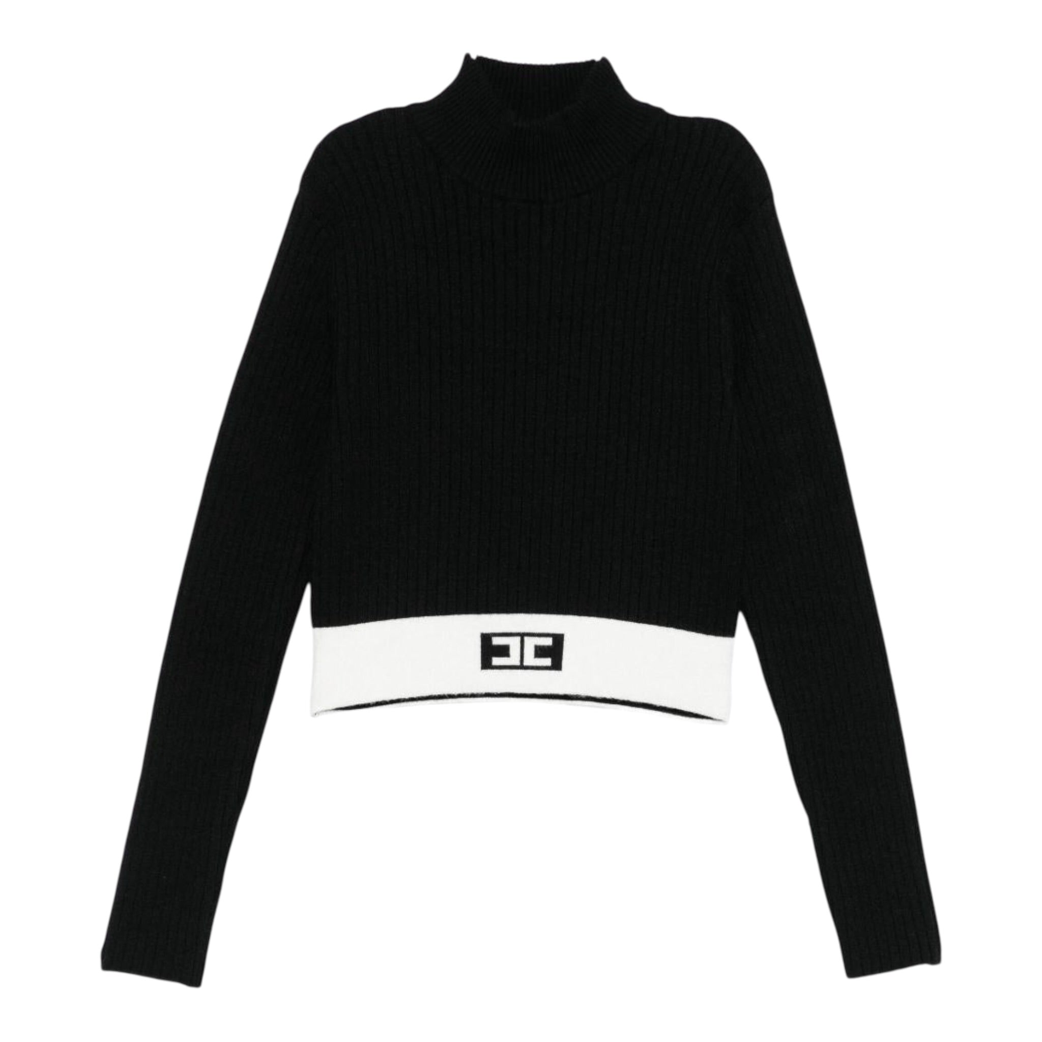 Elisabetta Franchi Maglia Mezzo Collo tinta unita Nero per Bambina EFMA173XXXX NERO ELISABETTA FRANCHI 