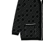 Elisabetta Franchi Cardigan tinta unita con Logo Nero per Bambina EFMA182 NERO ELISABETTA FRANCHI 