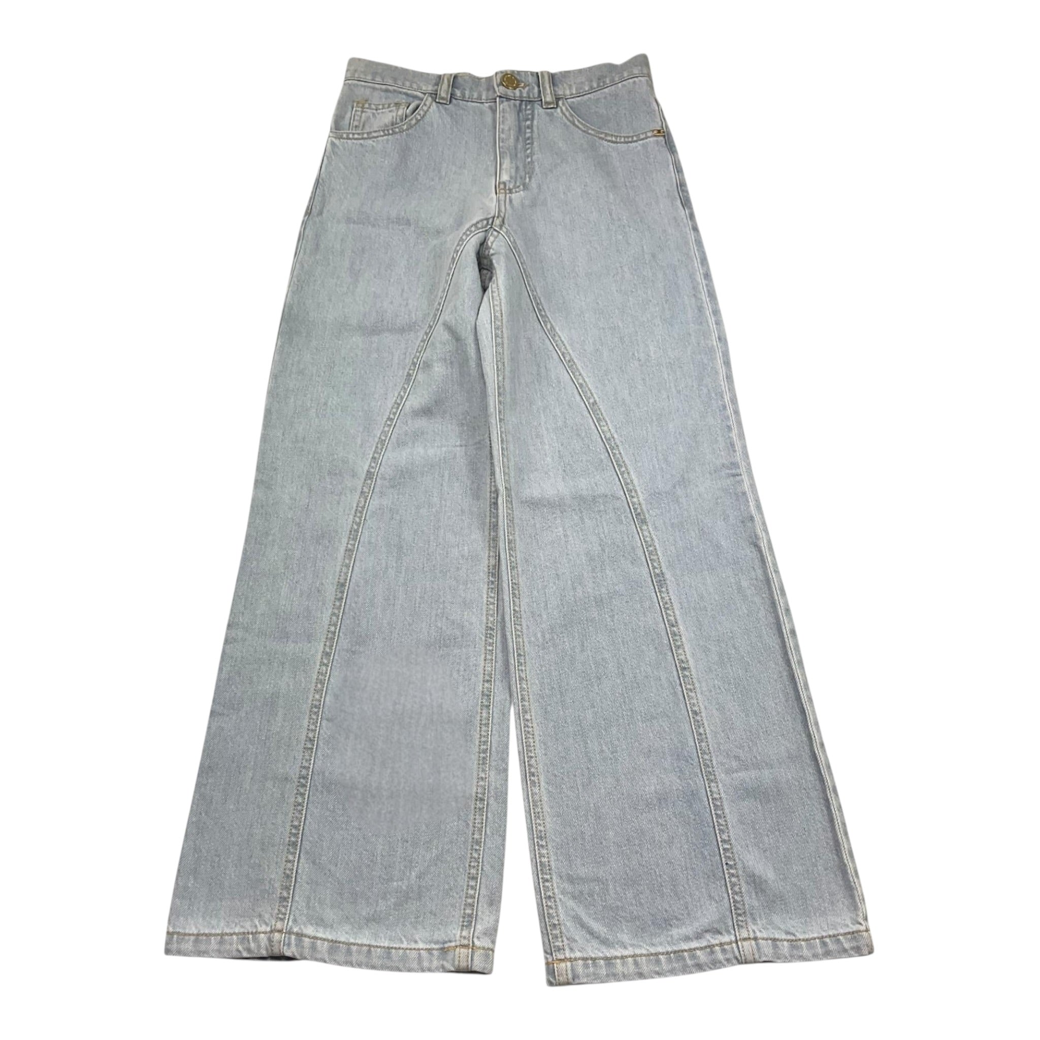 Elisabetta Franchi Jeans tinta unita Azzurro per Bambina EFPA280 AZZURRO ELISABETTA FRANCHI 