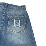 Elisabetta Franchi Jeans tinta unita con 5 Tasche Azzurro per Bambina EFPA290 AZZURRO ELISABETTA FRANCHI 