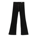 Elisabetta Franchi Jeans tinta unita Modello Zampa Blu per Bambina EFPA291 BLU ELISABETTA FRANCHI 