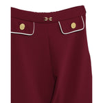 Elisabetta Franchi Pantalone tinta unita con Elastico In Vita Bordeaux per Bambina EFPA302X BORDEAUX ELISABETTA FRANCHI 
