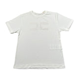 Elisabetta Franchi T-Shirt Girocollo tinta unita con Logo Panna per Bambina EFTS242 PANNA ELISABETTA FRANCHI 