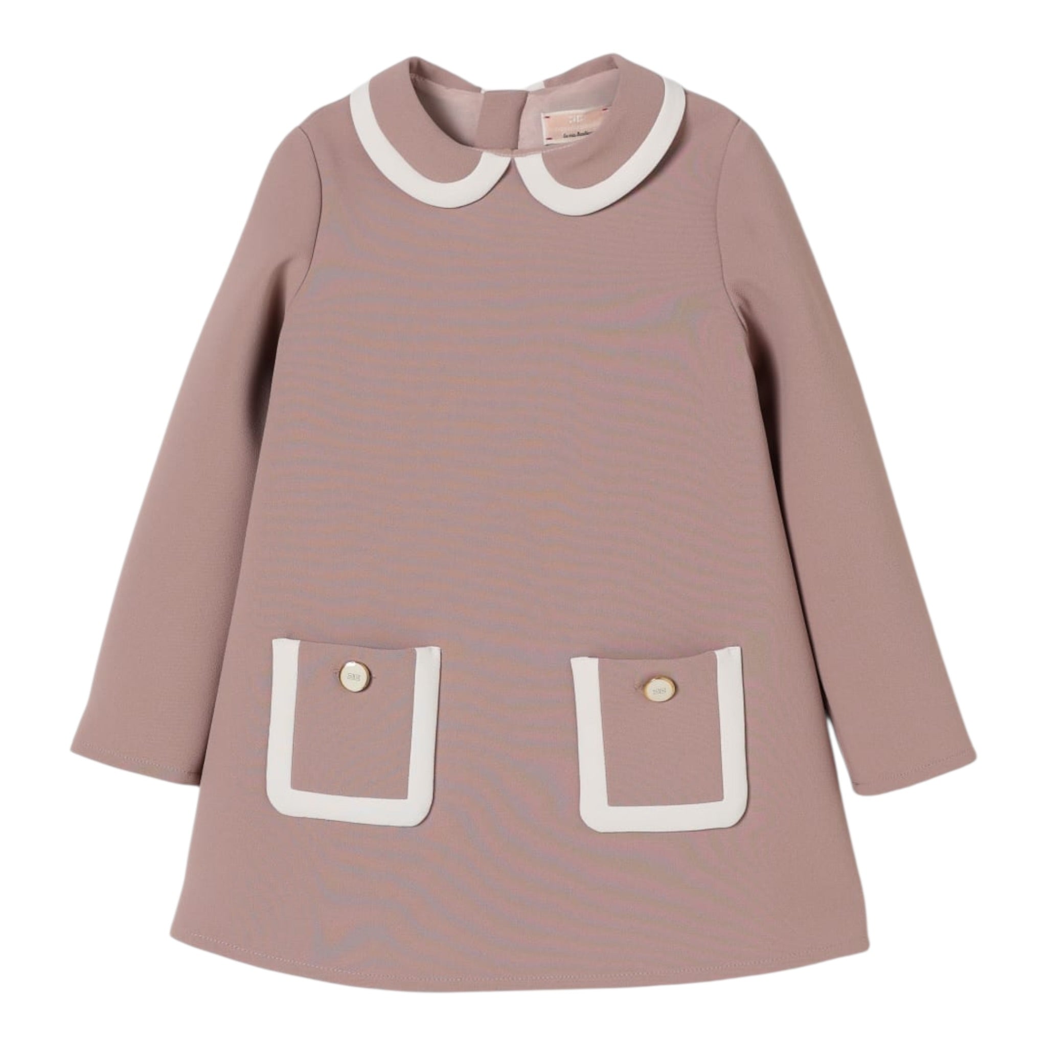 Elisabetta Franchi Abito Manica Lunga tinta unita Rosa per Bambina EGAB215 ROSA ELISABETTA FRANCHI 