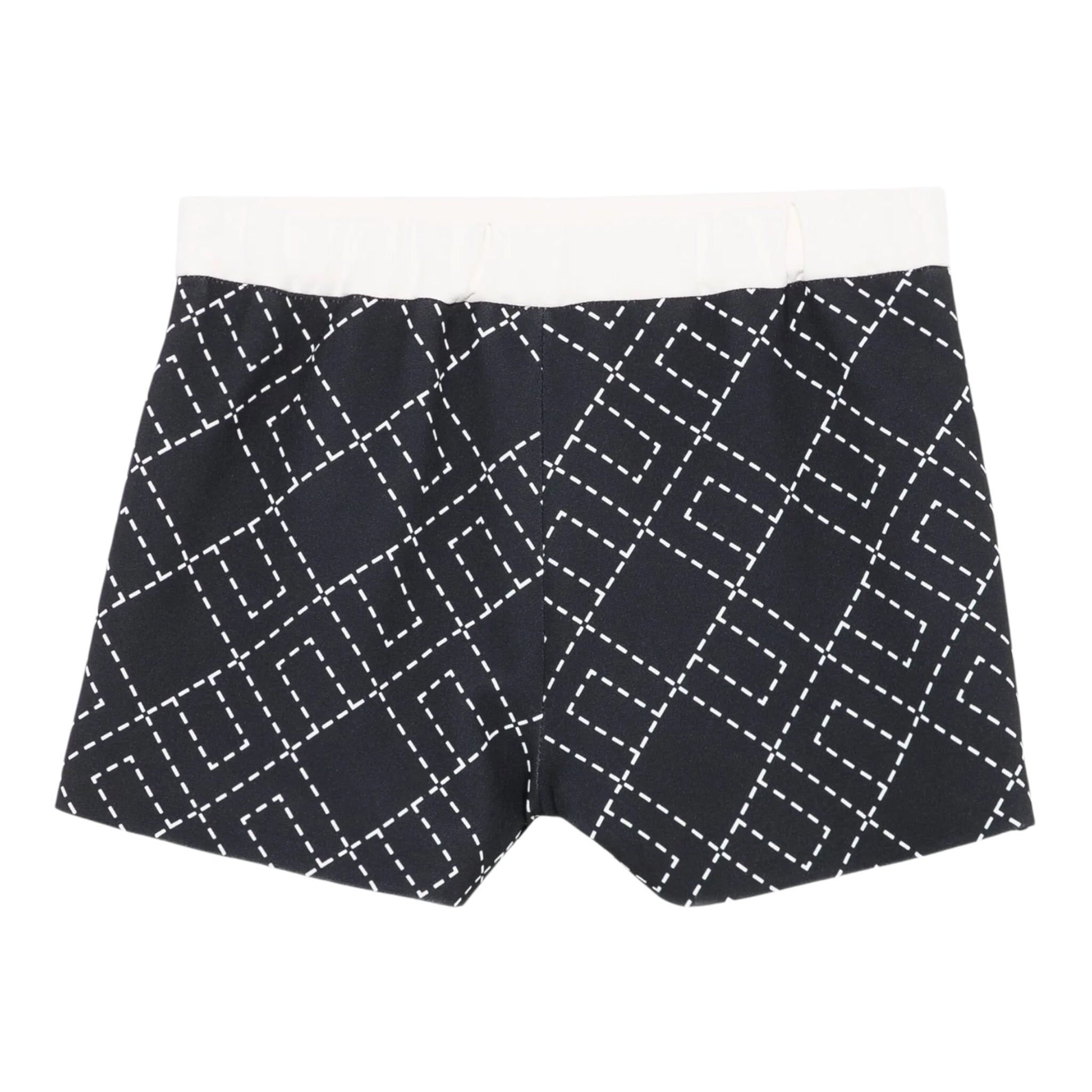 Elisabetta Franchi Short tinta unita con Stampa Nero per Neonata EGBE024X NERO ELISABETTA FRANCHI 