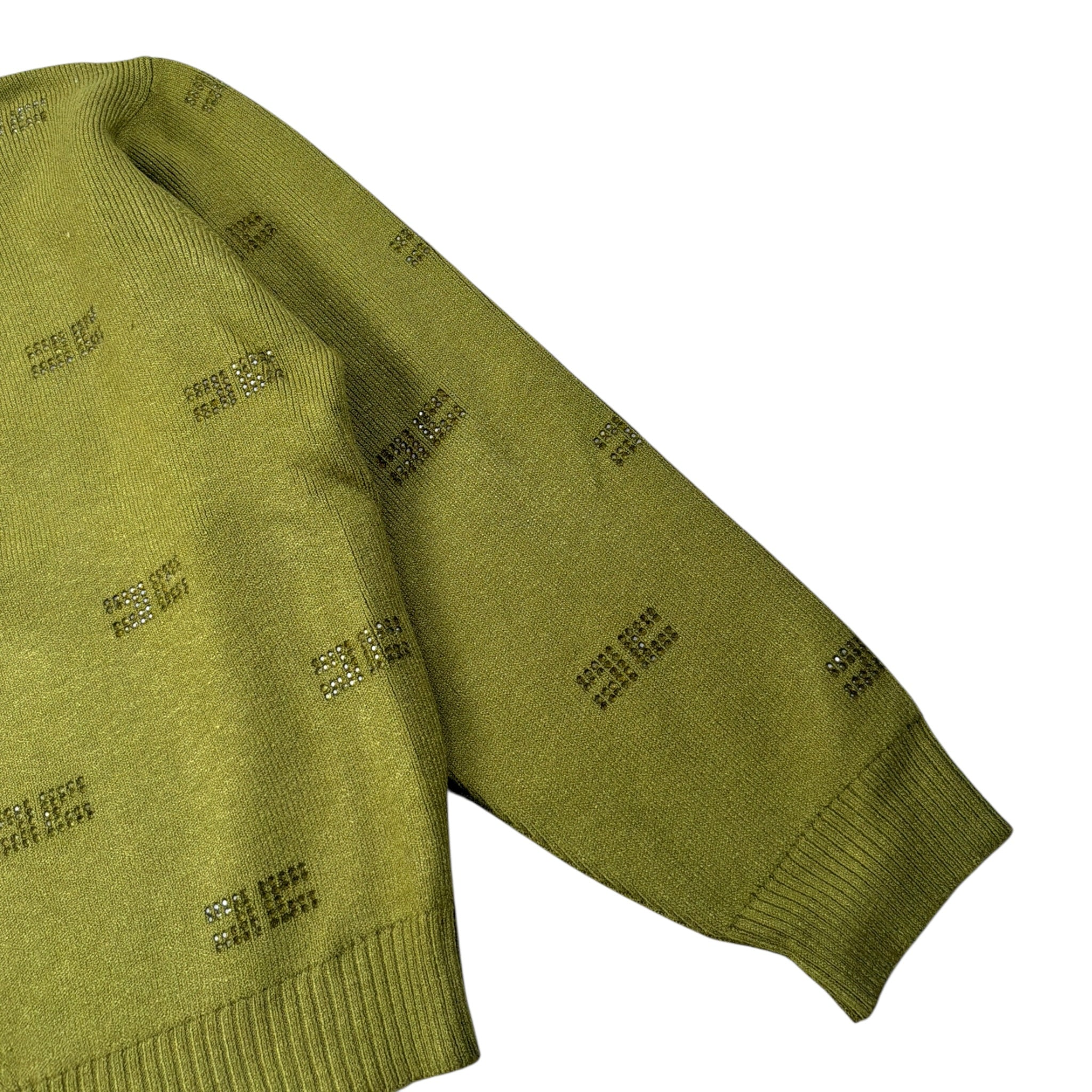 Elisabetta Franchi Cardigan tinta unita con Brillantini Verde per Neonata EGMA041XN VERDE ELISABETTA FRANCHI 