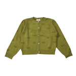 Elisabetta Franchi Cardigan tinta unita con Brillantini Verde per Neonata EGMA041XN VERDE ELISABETTA FRANCHI 