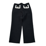 Elisabetta Franchi Pantalone tinta unita con Tasche Nero per Bambina EGPA086 NERO ELISABETTA FRANCHI 