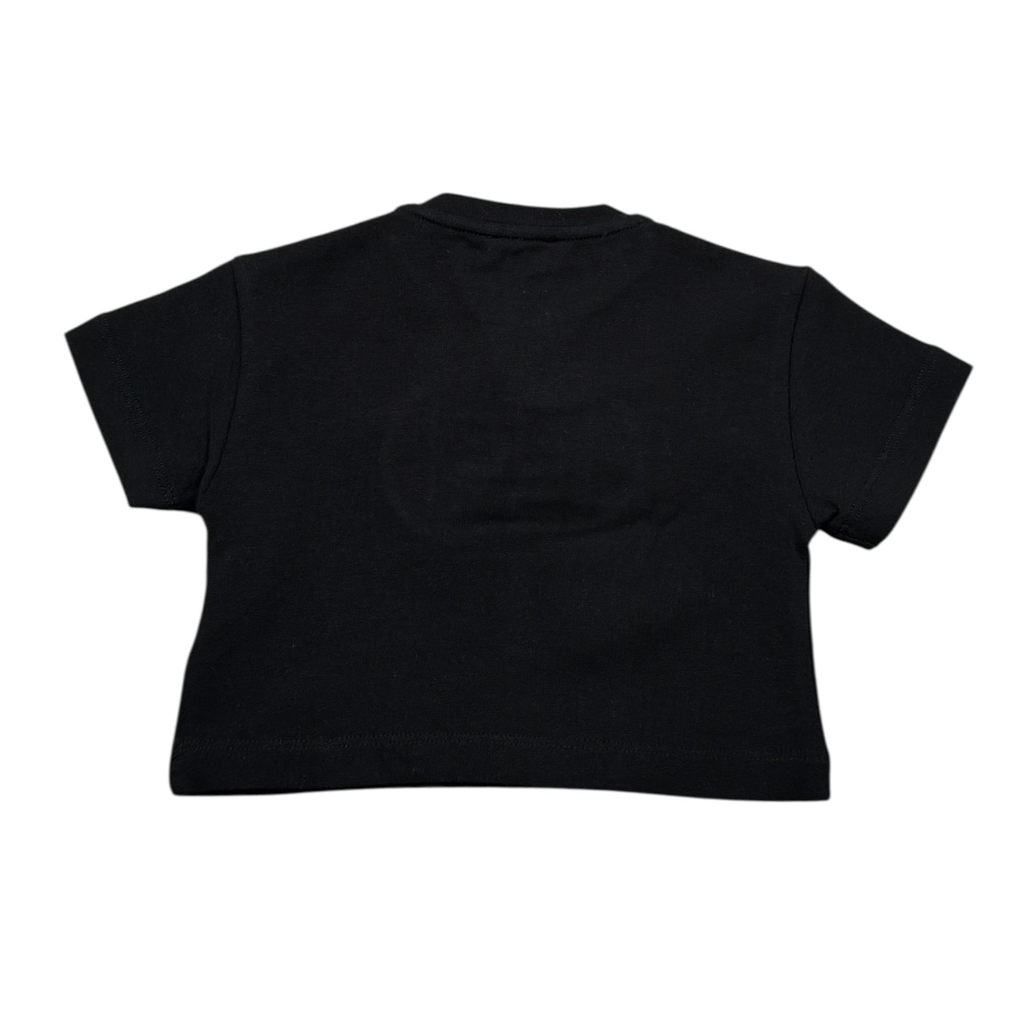 Elisabetta Franchi T-Shirt Girocollo tinta unita con Stampa Nero per Neonata EGTS093 NERO ELISABETTA FRANCHI 
