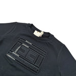Elisabetta Franchi T-Shirt Girocollo tinta unita con Stampa Nero per Bambina EGTS096J NERO ELISABETTA FRANCHI 