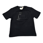 Elisabetta Franchi T-Shirt Girocollo tinta unita con Stampa Nero per Neonata EGTS096 NERO ELISABETTA FRANCHI 