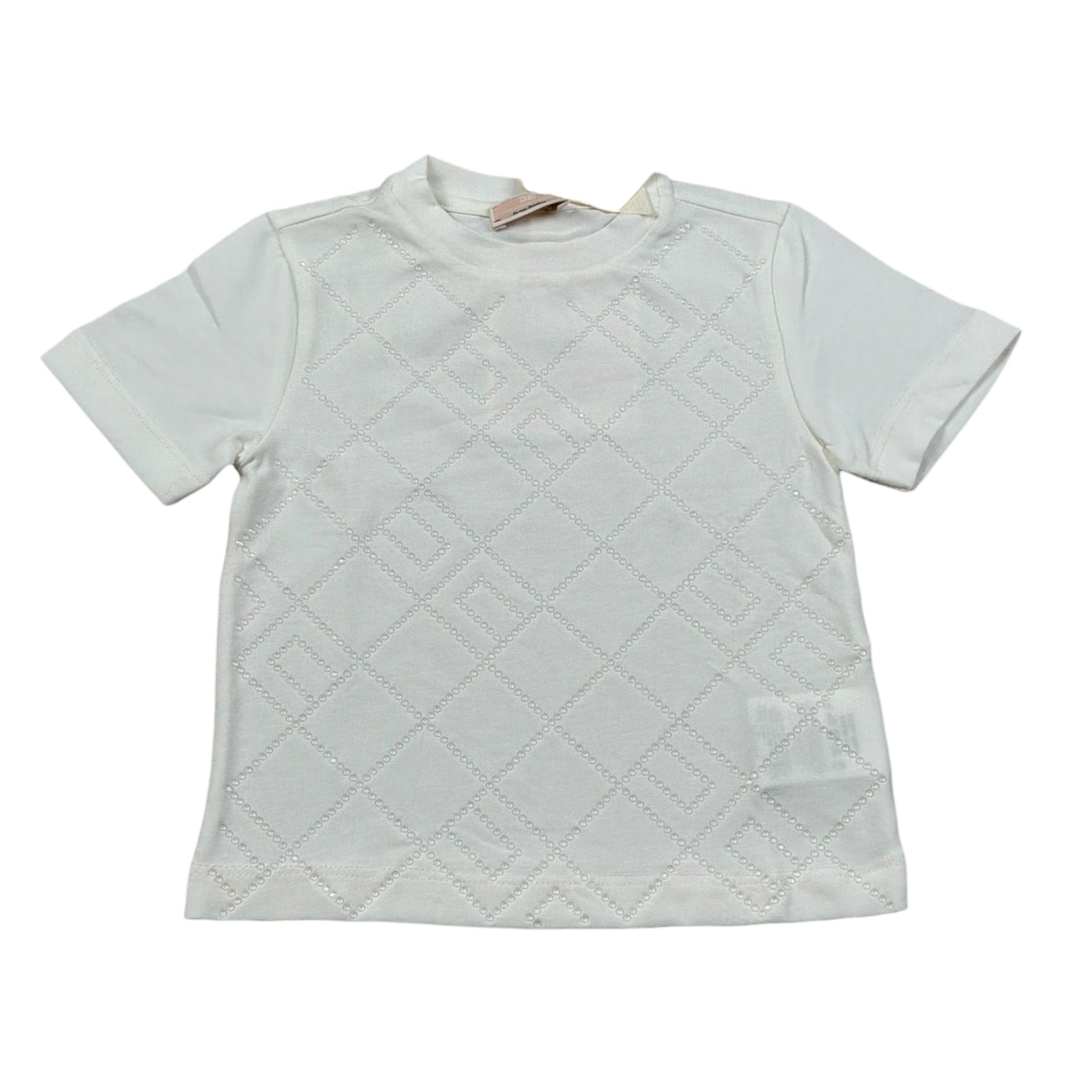 Elisabetta Franchi T-Shirt Girocollo tinta unita Bianco per Neonata EGTS097X BIANCO ELISABETTA FRANCHI 