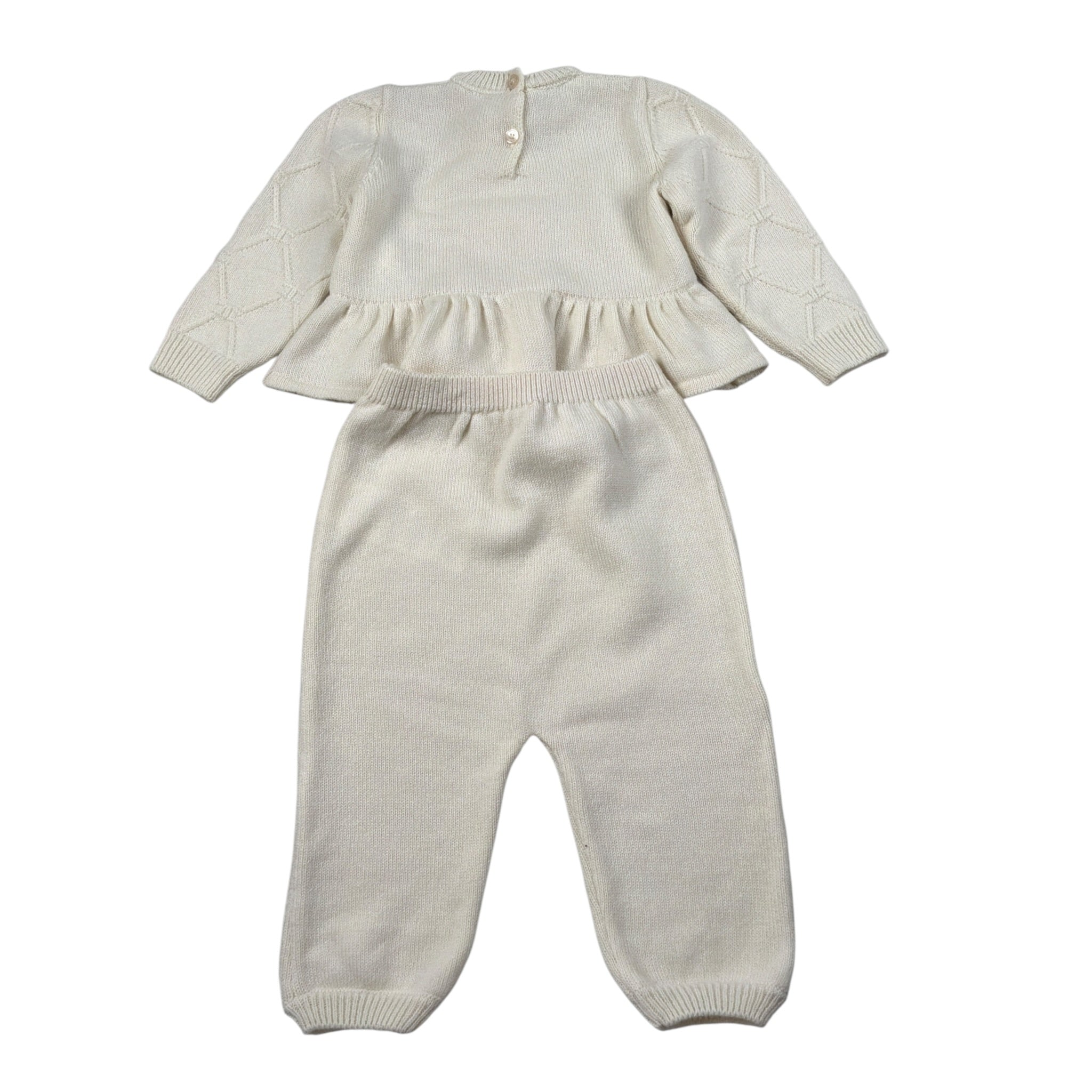 Elisabetta Franchi Completo 2 Pezzi Maglia-Pantalone tinta unita Panna per Neonata ENCD100 PANNA ELISABETTA FRANCHI 