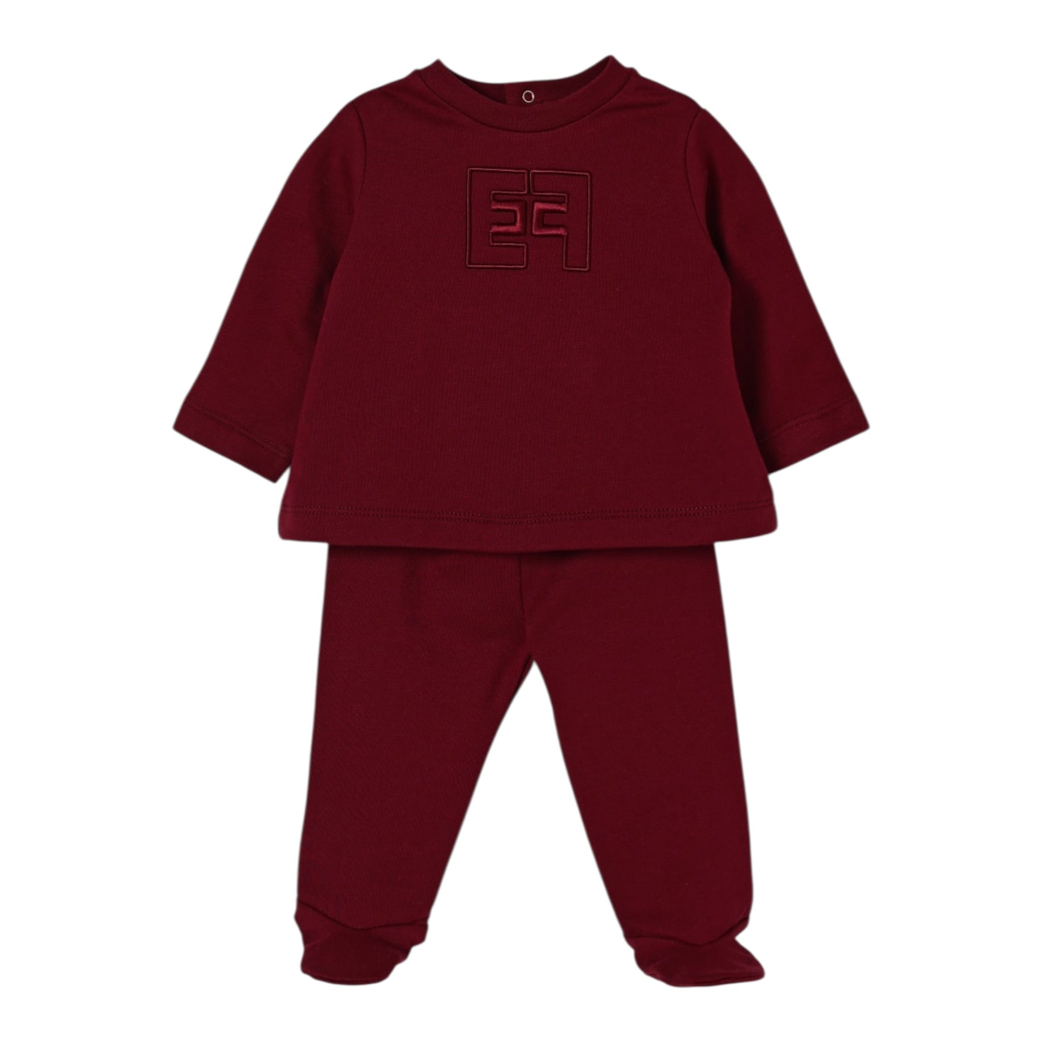 Elisabetta Franchi Completo 2 Pezzi Felpa-Pantalone tinta unita Bordeaux per Neonata ENCD106 BORDEAUX ELISABETTA FRANCHI 