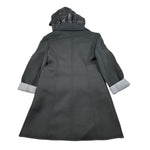Elsy Cappotto tinta unita con Cappuccio Nero per Bambina 4102 NERO ELSY 
