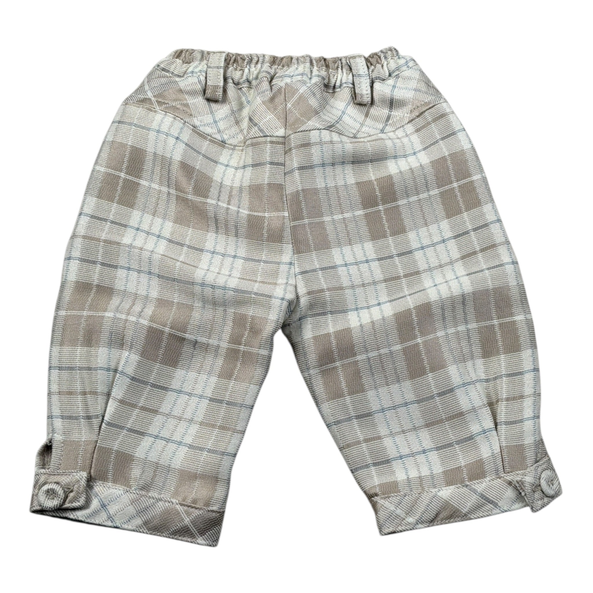 Emanuel Pris Pantalone Fantasia Quadri Beige per Neonato EP109I BEIGE EMANUEL PRIS 