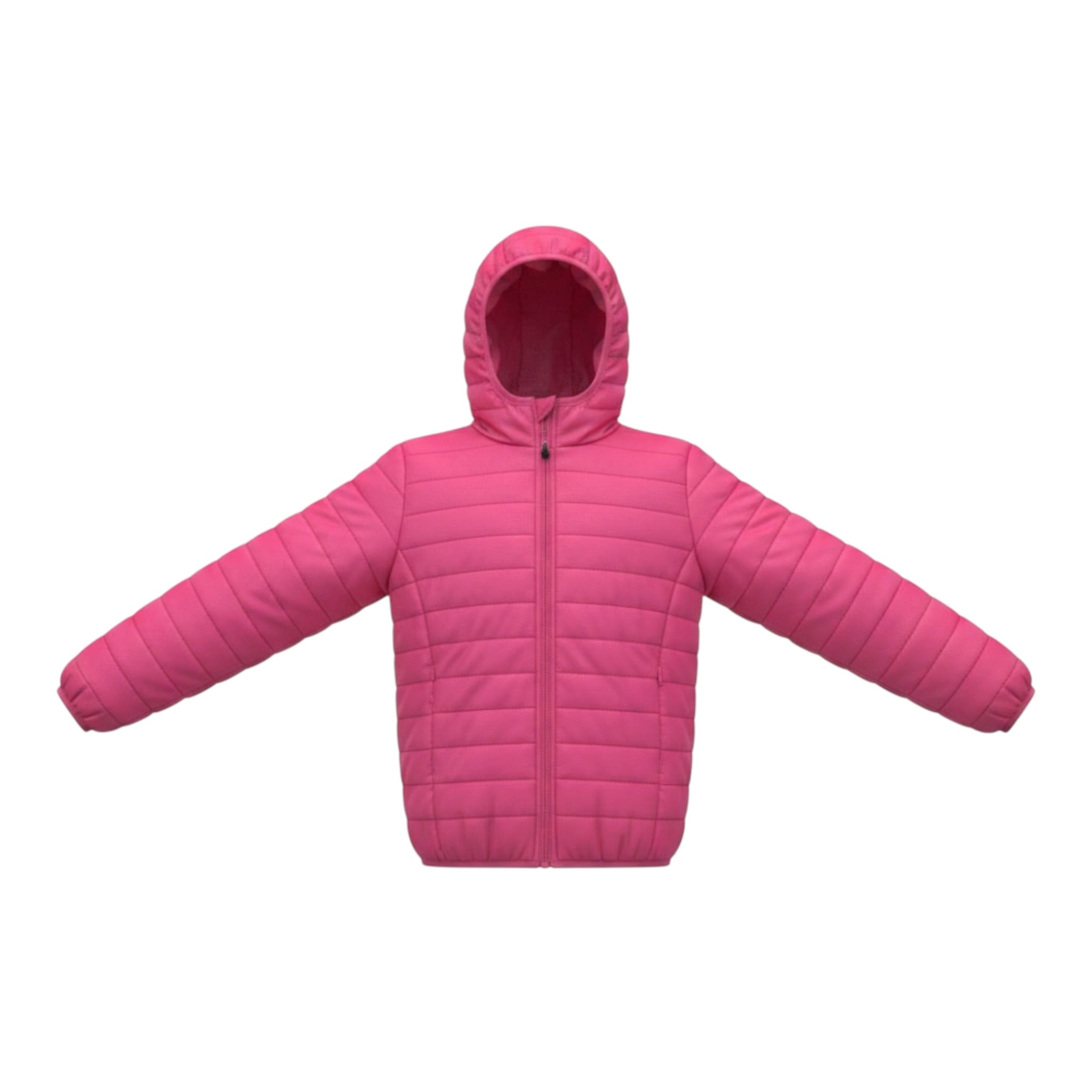 Emc Giubbino tinta unita con Zip E Cappuccio Fuxia per Bambina AV1156 FUXIA EMC 