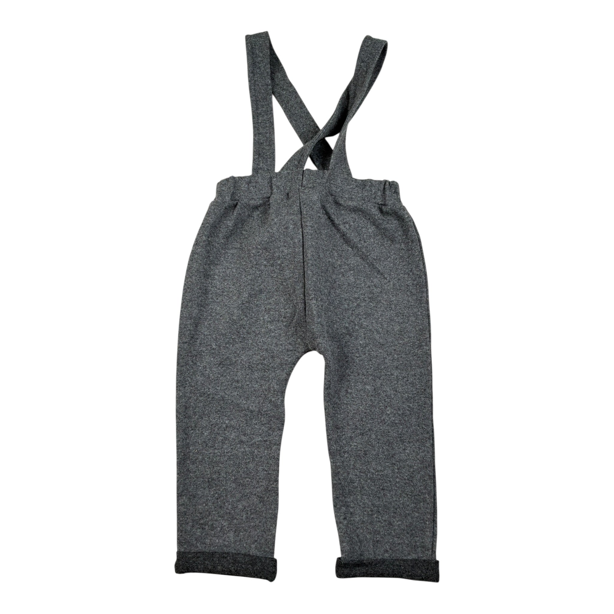 Emc Pantalone tinta unita con Bretelle Grigio per Neonato BZ6618 GRIGIO EMC 