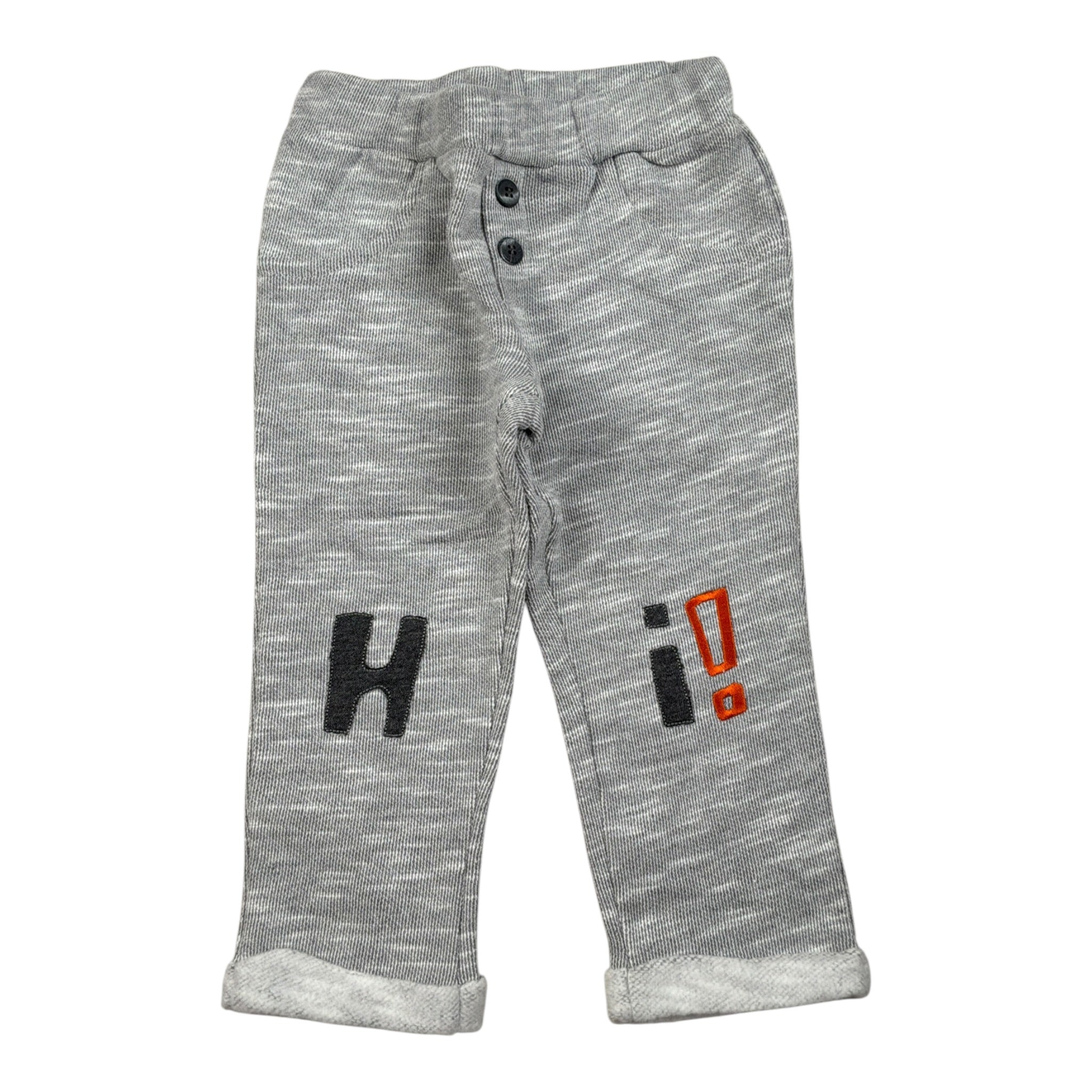Emc Pantalone tinta unita con Elastico In Vita Grigio per Neonato BZ6723 GRIGIO EMC 