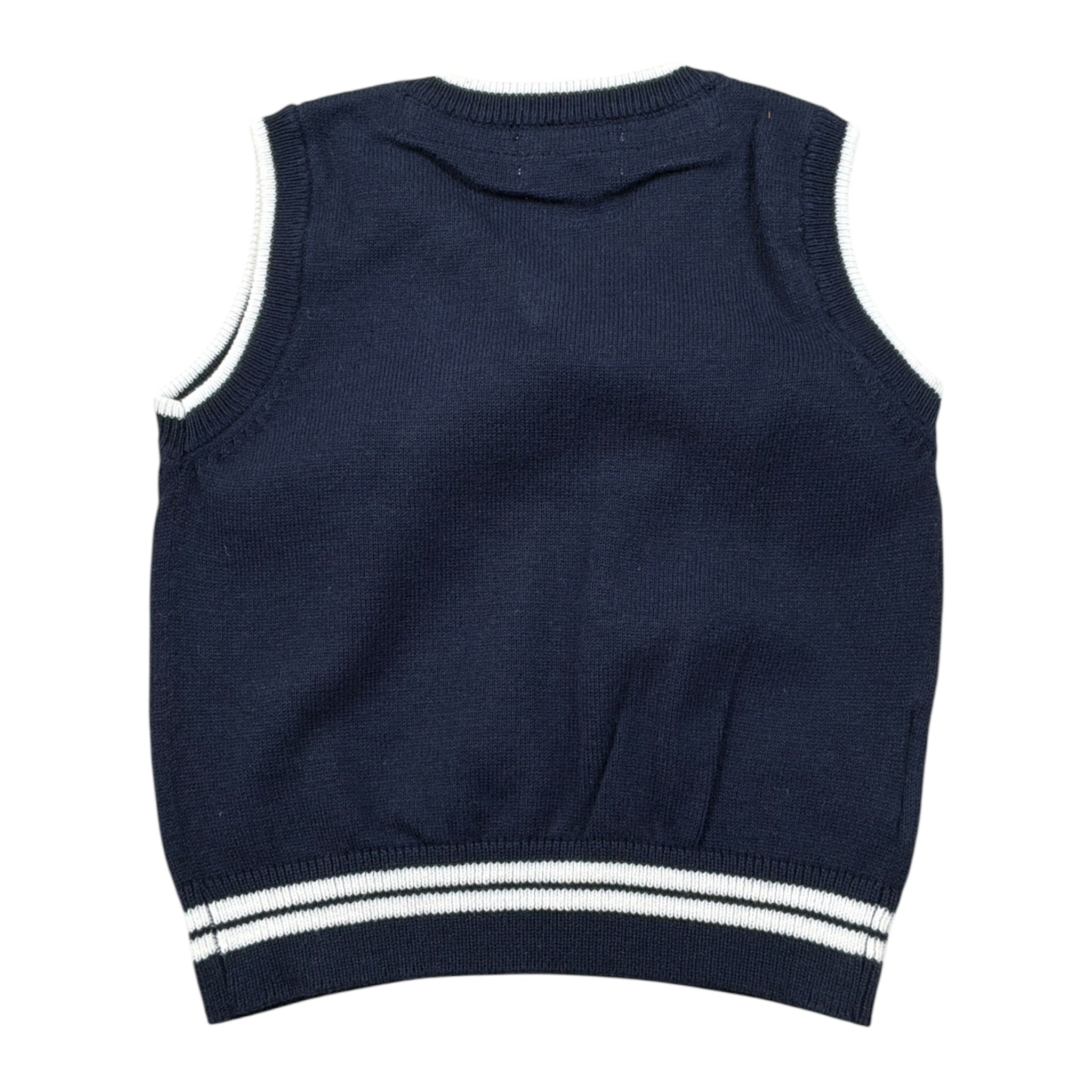 Emc Gilet tinta unita con Profili In Contrasto Blu per Neonato CE1055 BLU EMC 
