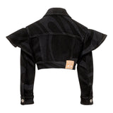 Emilio Pucci Giubbino In Denim tinta unita Nero per Bambina PV2A04 NERO EMILIO PUCCI 
