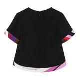 Emilio Pucci Camicia tinta unita con Profili In Contrasto Nero per Bambina PX5A41K0222 NERO EMILIO PUCCI 