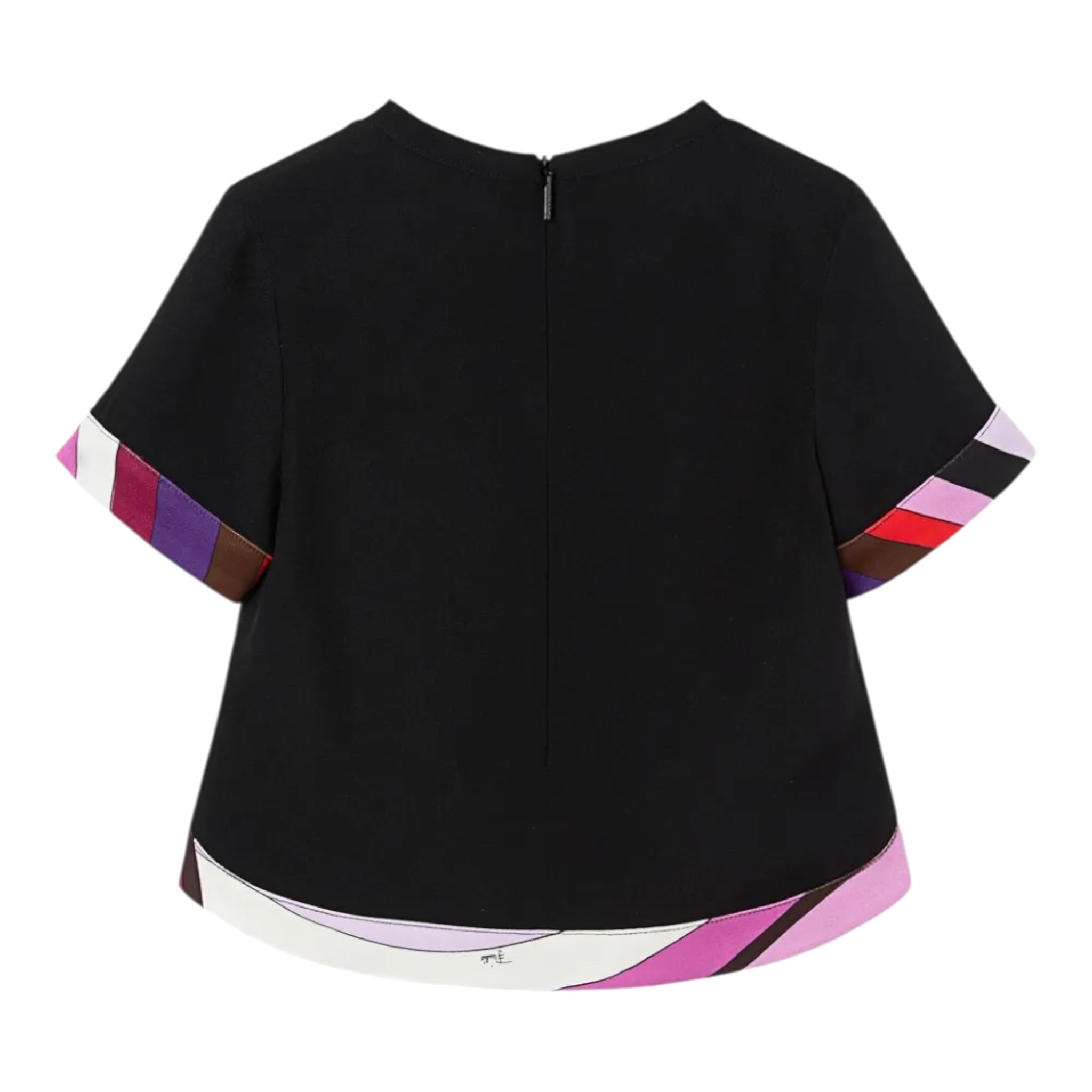 Emilio Pucci Camicia tinta unita con Profili In Contrasto Nero per Bambina PX5A41K0222 NERO EMILIO PUCCI 