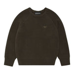 Emporio Armani Maglia tinta unita con Logo Verde per Bambino 6D4M574 VERDE EMPORIO ARMANI 