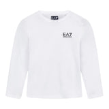 Emporio Armani Shirt Girocollo tinta unita con Logo Bianco per Bambino 7B000021 BIANCO EMPORIO ARMANI 