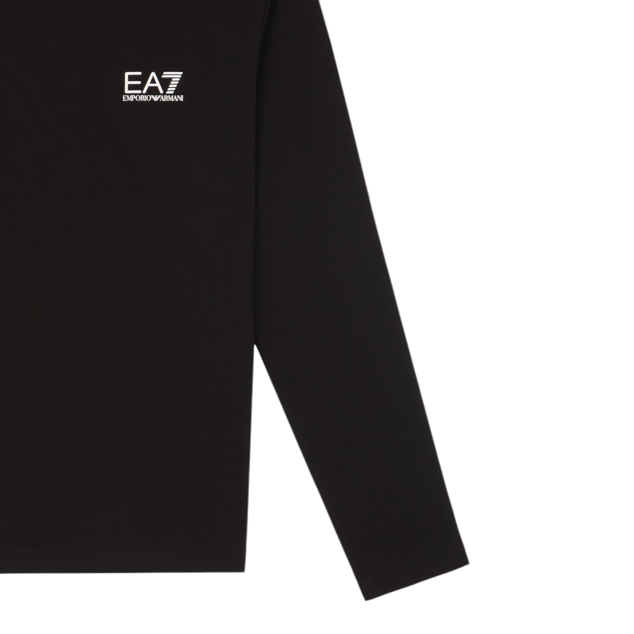 Emporio Armani Shirt Girocollo tinta unita con Logo Nero per Bambino 7B000021 NERO EMPORIO ARMANI 