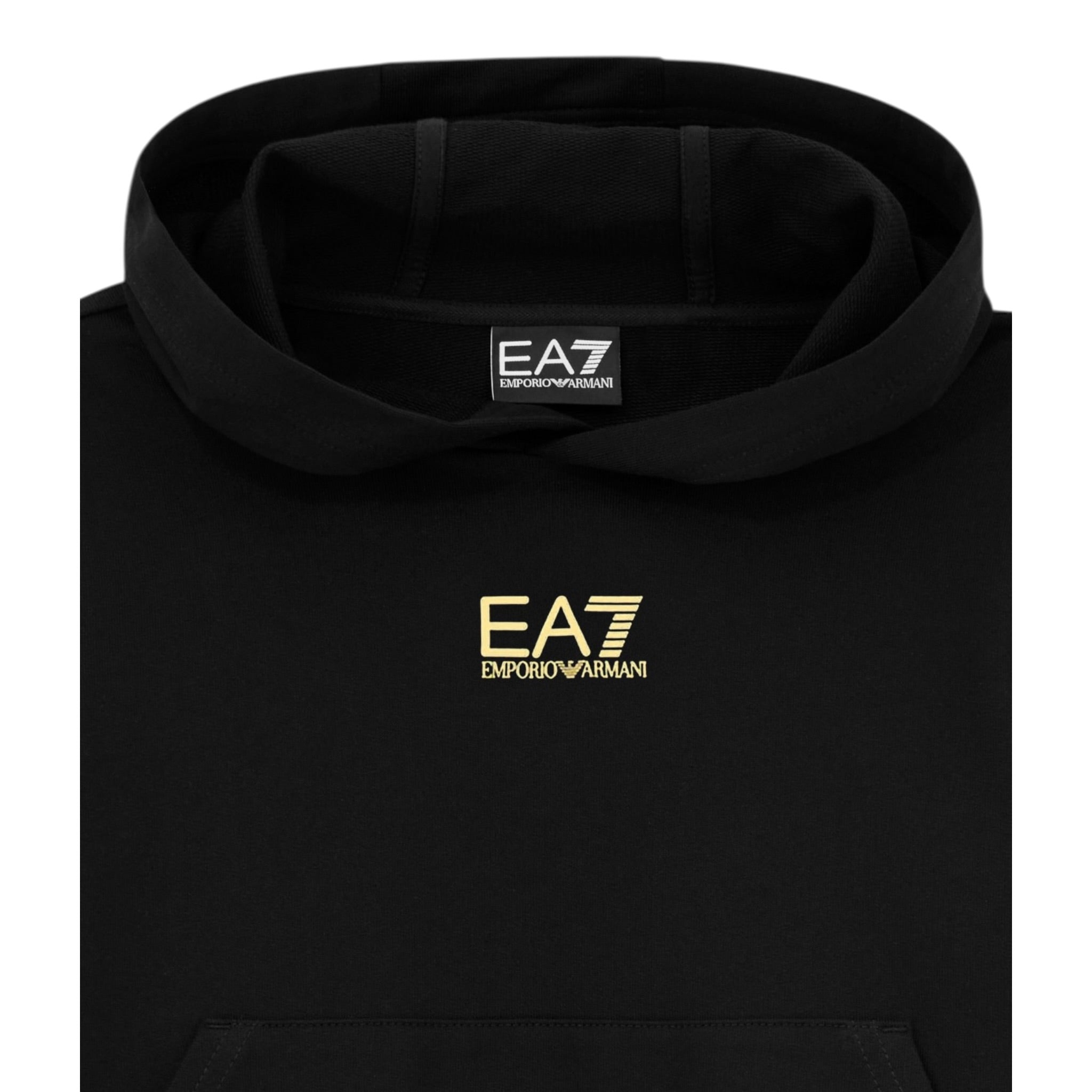 Emporio Armani Felpa Chiusa con Cappuccio tinta unita Nero per Bambino 7B000024 NERO EMPORIO ARMANI 