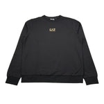 Emporio Armani Felpa Chiusa Girocollo tinta unita con Stampa Nero per Bambino 7B000025AF NERO EMPORIO ARMANI 