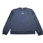 Emporio Armani Felpa Chiusa Girocollo tinta unita con Stampa Blu per Bambino 7B000025 BLU EMPORIO ARMANI 
