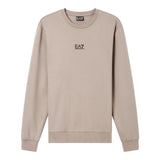 Emporio Armani Felpa Chiusa Girocollo tinta unita con Stampa Beige per Bambino 7B000025X BEIGE EMPORIO ARMANI 
